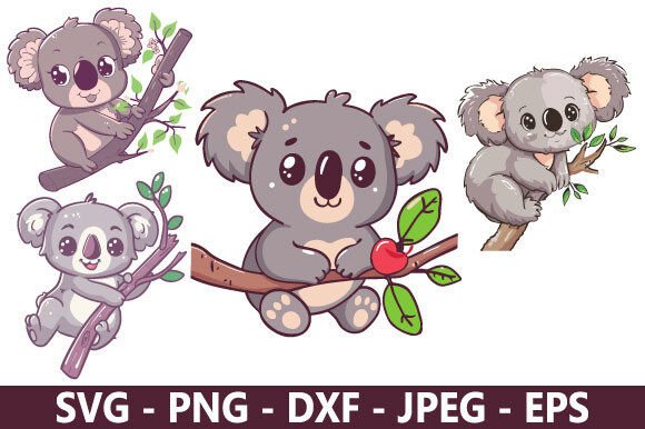 Download Cute Koala SVG Bundle - Koala Collection