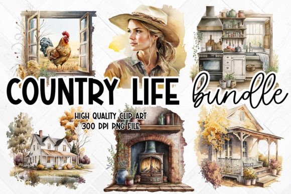 Download Country Life Clipart Bundle - Country life Collection